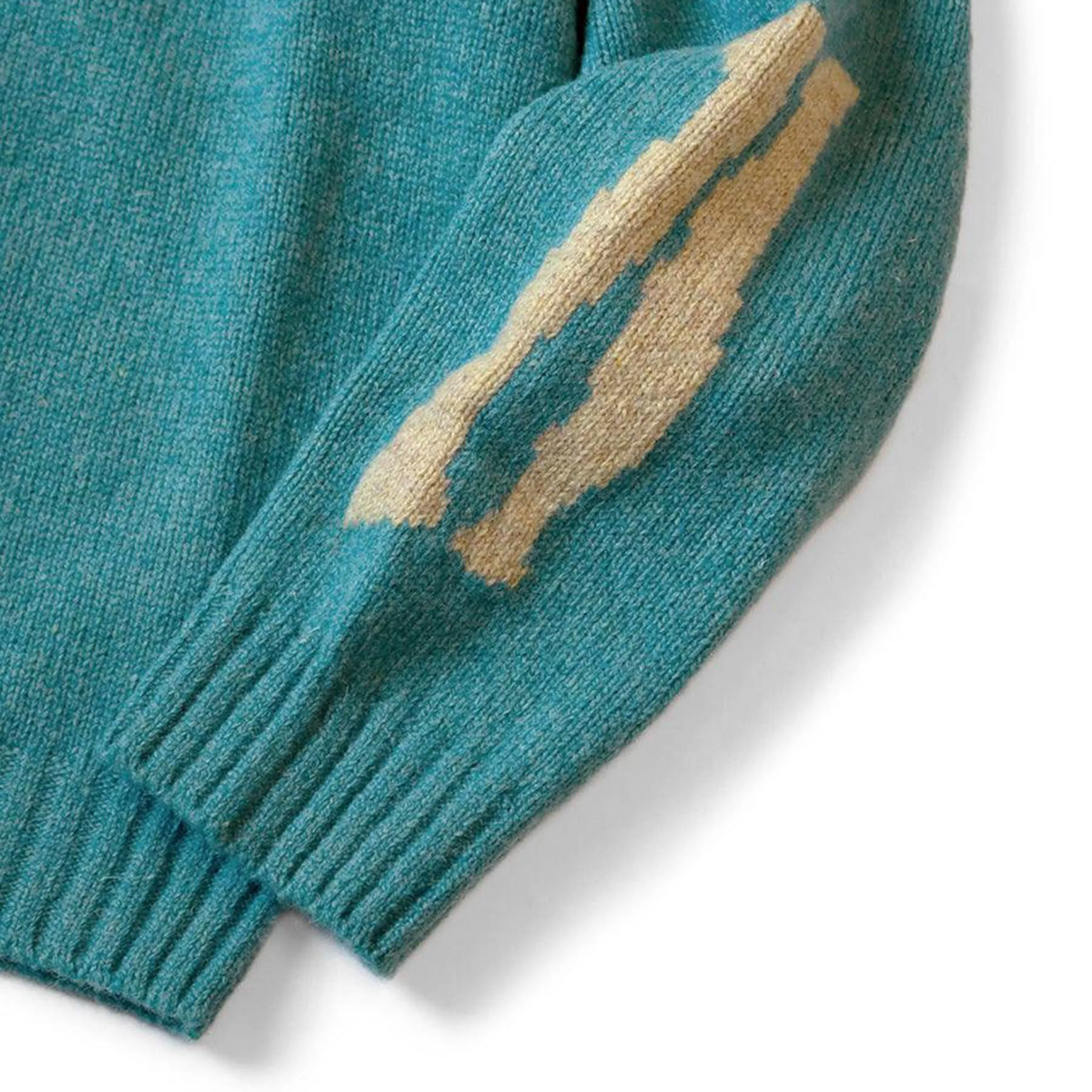 5G WOOL BONE CREW SWEATER