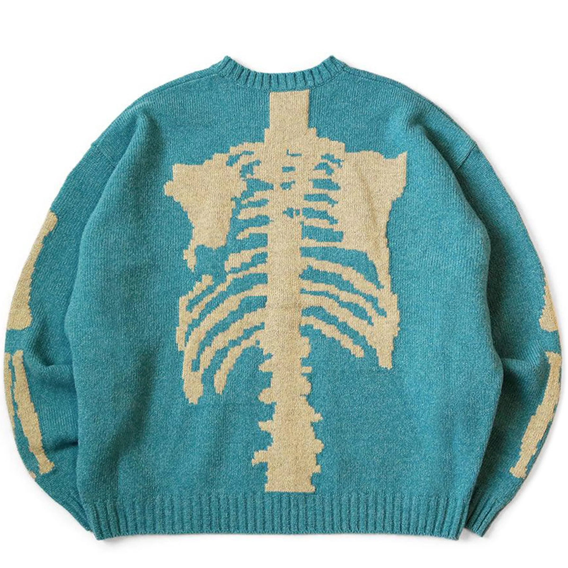 5G WOOL BONE CREW SWEATER