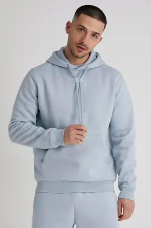 Aldo premium brushback fleece hoodie in Cerulean