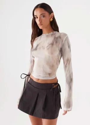 Alexie Pleated Mini Skirt - Black Alexie Pleated Mini Skirt - Black