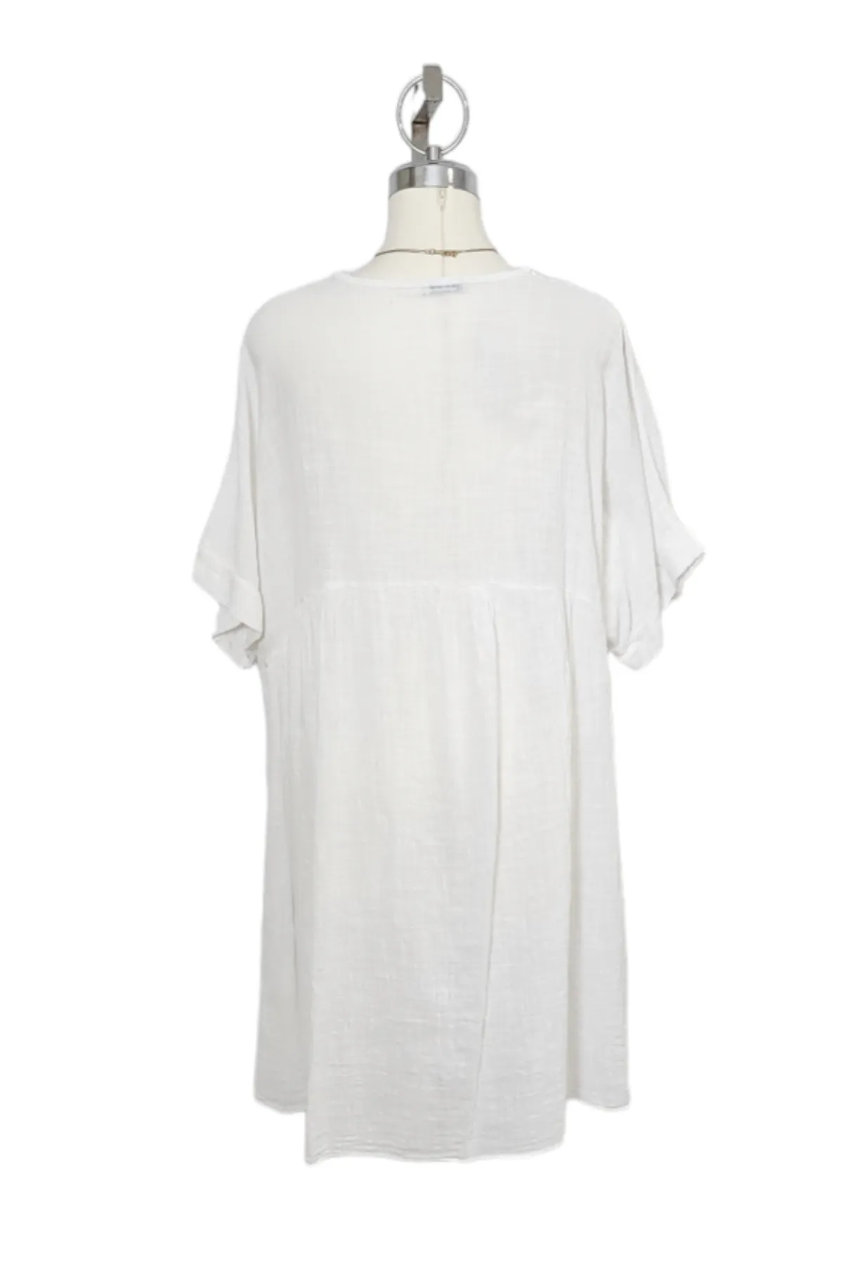 Babydoll Crochet Trim Dress