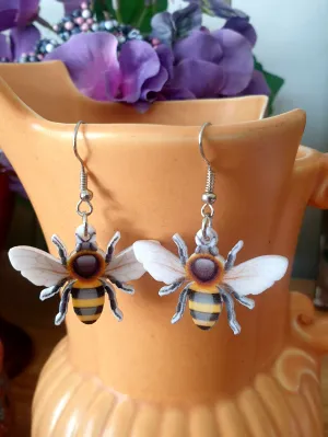 Bee Acrylic Hook Earrings