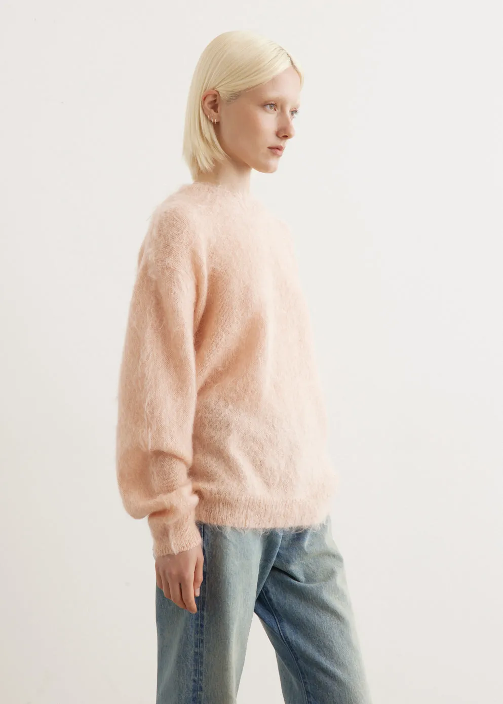 Brushed Super Kid Mohair Knit Pullover