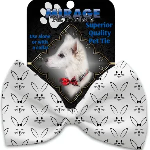 Bunny Face Pet Bow Tie Collar Accessory With Velcro Bunny Face Pet Bow Tie Collar Accessory With Velcro