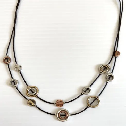 Fashion Accessories - Mixed Metal Necklace