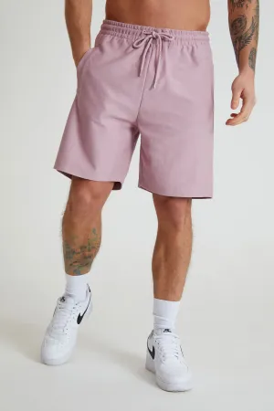 Hains textured drawstring shorts Mauve haze