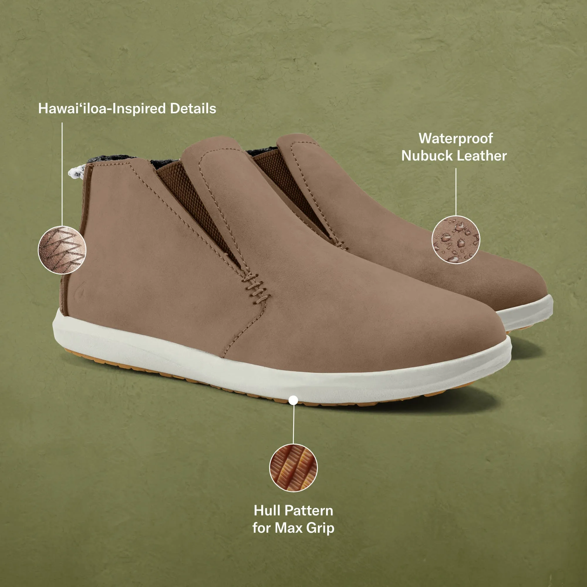 Hawaiiloa Manu Hope - Taupe Grey / Off White