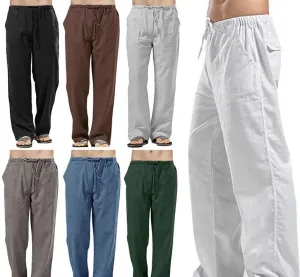 Men's Wide-Leg Linen Trousers