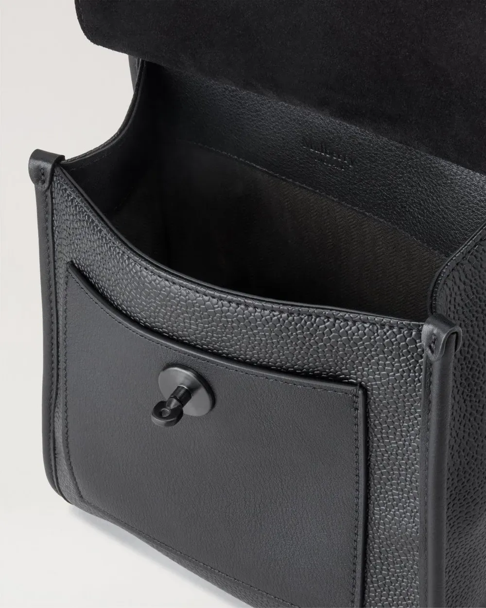 Small Antony Black Eco Scotchgrain & Smooth Calf Leather