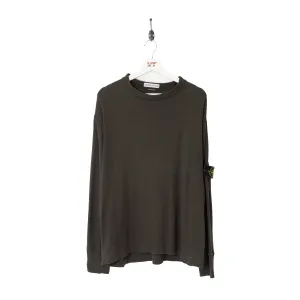 S/S 2000 Stone Island Green Ribbed Sweatshirt