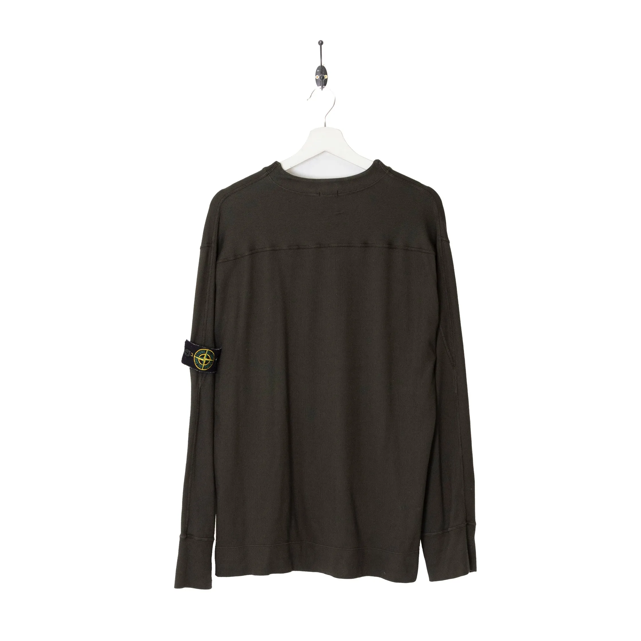 S/S 2000 Stone Island Green Ribbed Sweatshirt