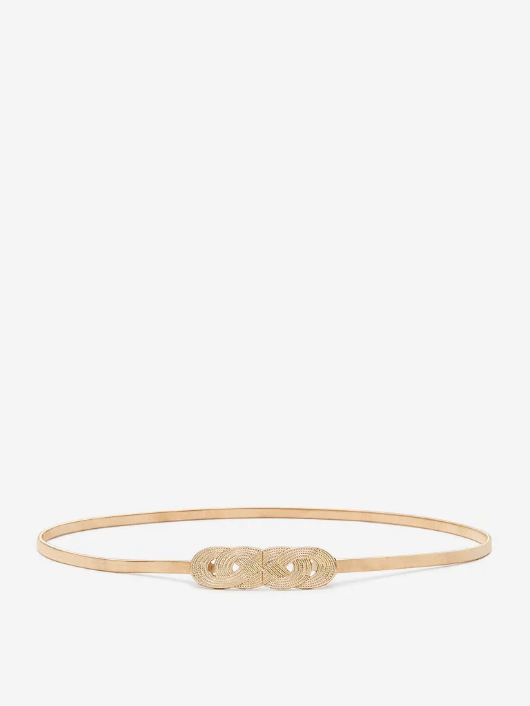Westside Accessories Gold Infinity Buckle Belt