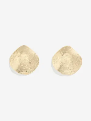 Westside Accessories Gold Shell Stud Earrings